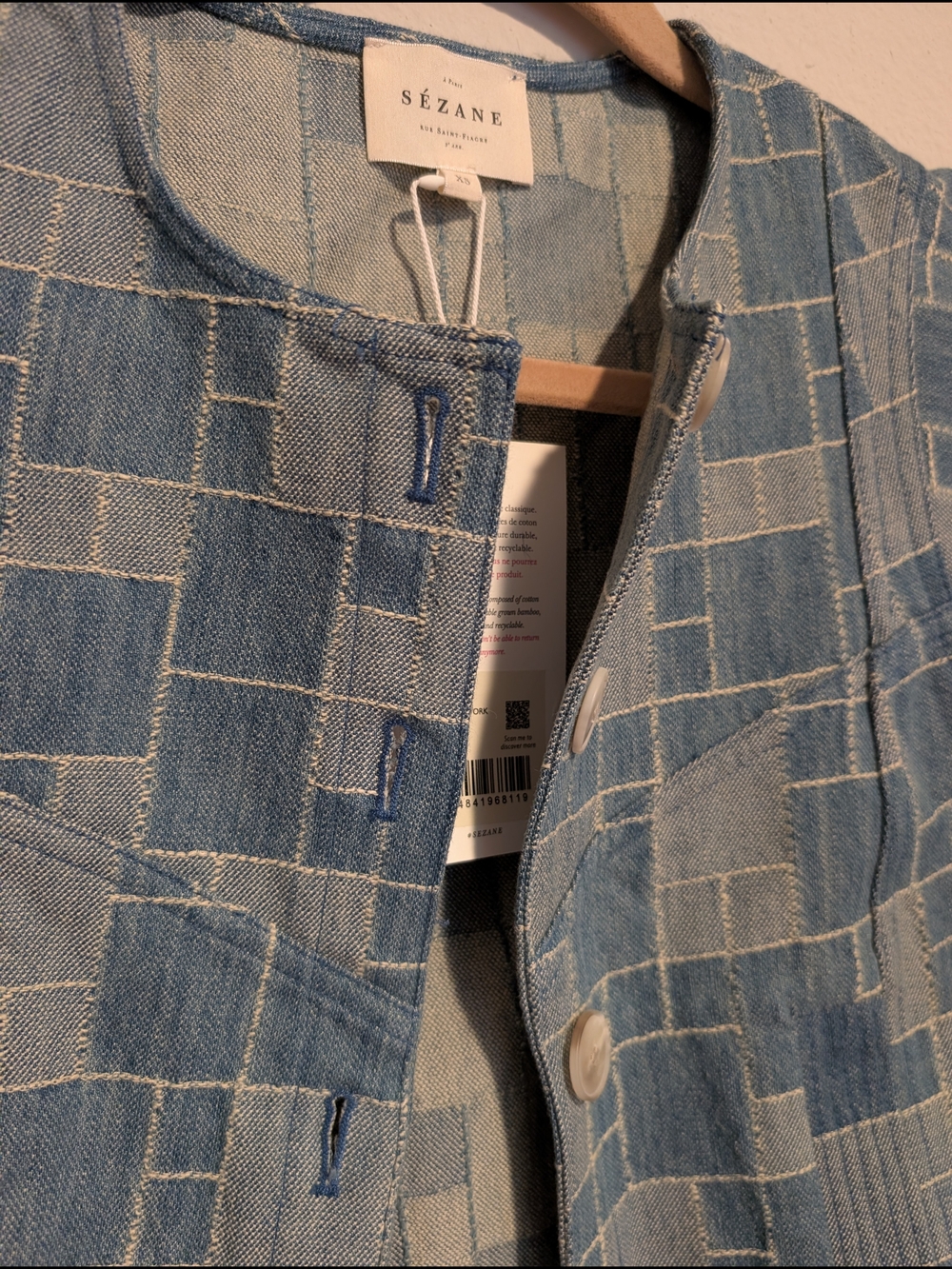 Sezáne Timothé Patchwork Denim Vest - Picture 4 of 9